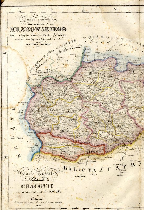 Województwo krakowskie, 1827